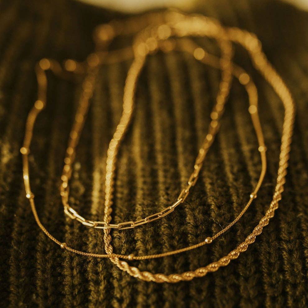 Madeline Gold Filled Paperclip Necklace