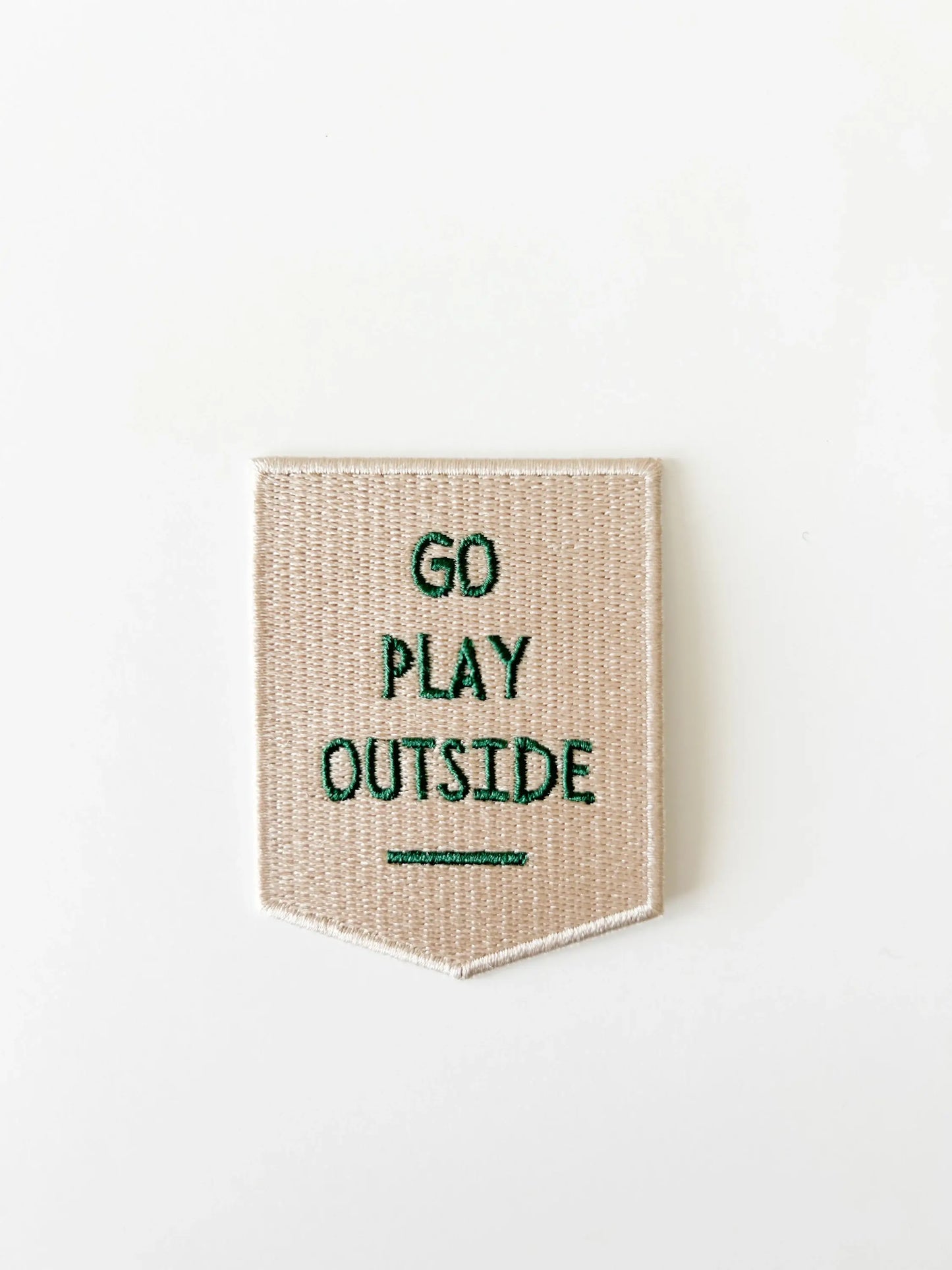 Go Play Outside Embroidered Iron-On Patch