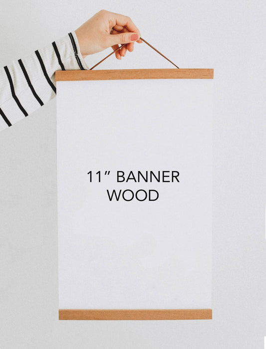 11" Magnetic Banner Wood